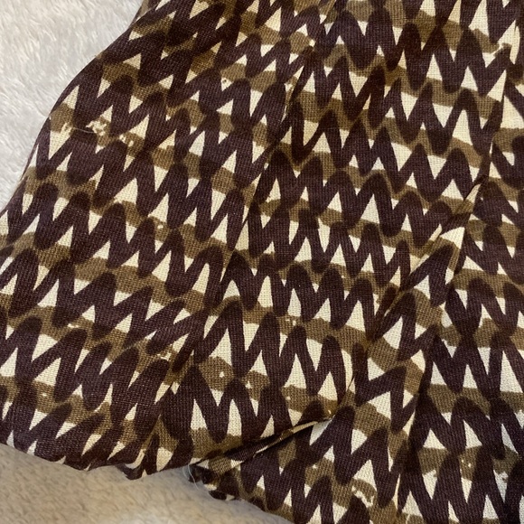 Tracy Reese structured peplum brown tan abstract silk blend bustier top S - Picture 7 of 13